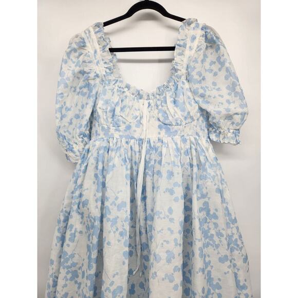 NWT Selkie The Hydrangea Ever After Midi Dress Size XL Blue #2H501 - Picture 4 of 11